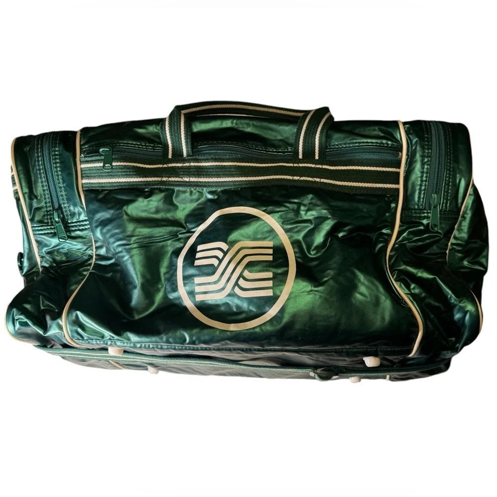 Vintage Green Retro XARA London Large Men’s Tennis Duffel Bag RARE